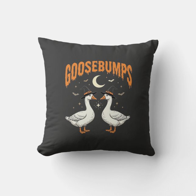 Coussin Conception de vecteur d'oies de sorcière d'Hallowe (Recto)