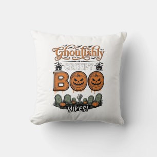 Coussin Conception de vecteur effrayant mignon de petit Bo
