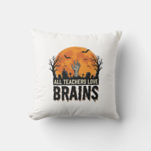 Coussin Conception de vecteur vintage de cerveaux d'enseig