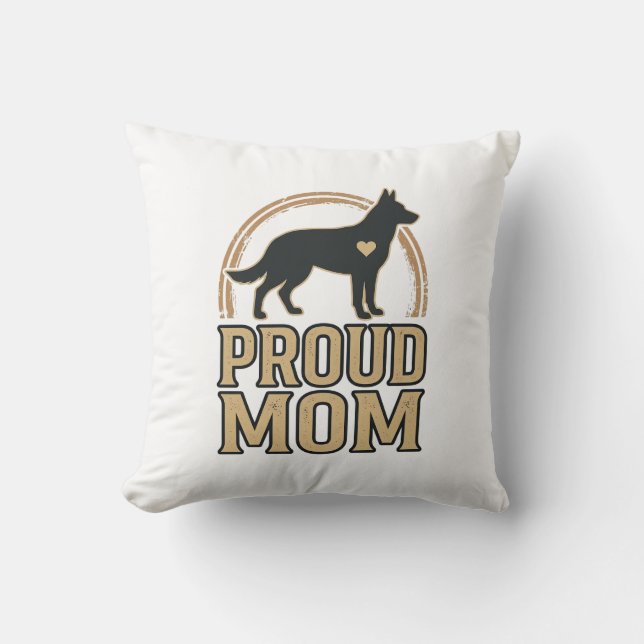 Coussin Conception de vecteur vintage silhouette de chien  (Recto)
