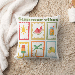 Coussin Conception de vibrations rétro d'été