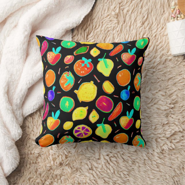 Coussin Conception de visions néon fertiles (Couverture)