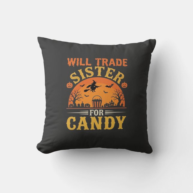 Coussin Conception d'échange de sœur de Candy Halloween_1 (Recto)