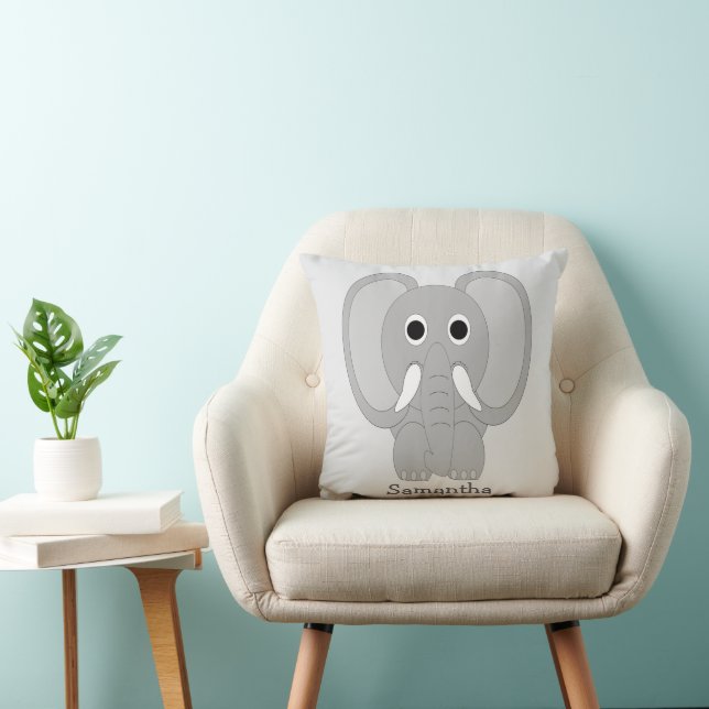 Coussin Conception d'éléphant Personnalisé (Chaise)