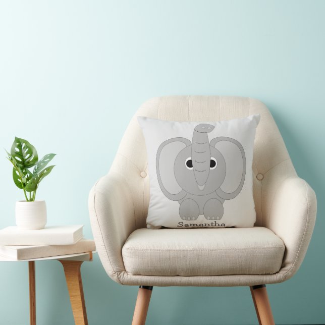 Coussin Conception d'éléphant Personnalisé (Chaise)