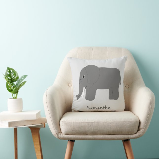 Coussin Conception d'éléphant Personnalisée (Chaise)