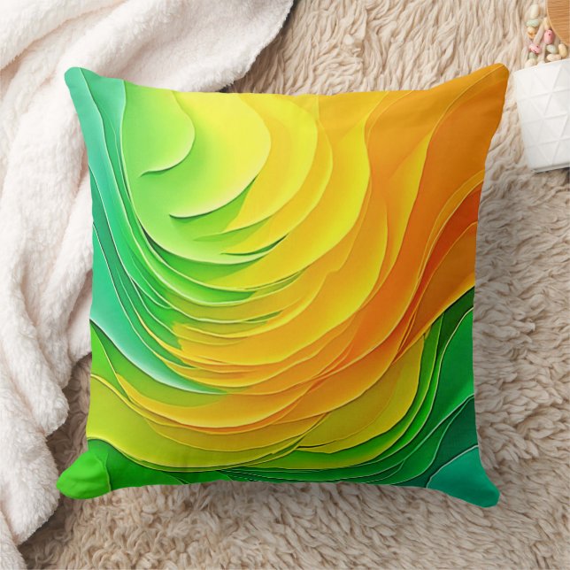 Coussin Conception d'énergie de couleur abstraite (Couverture)