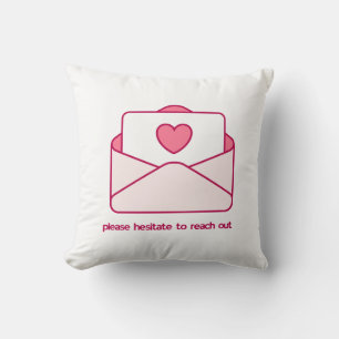 Coussin Conception d'enveloppe rose 'N'hésitez pas à prend