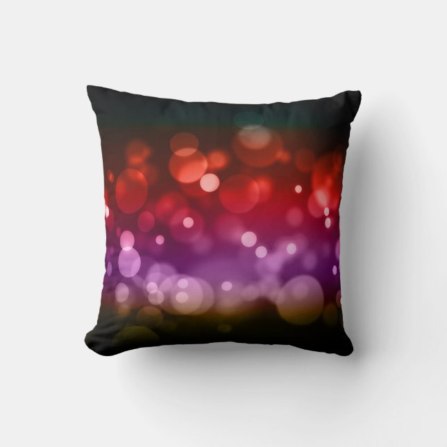 Coussin Conception des cercles de livres rouges, violets e (Recto)