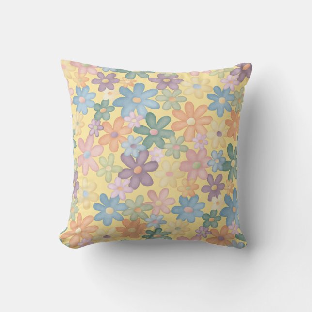 Coussin Conception des fleurs de printemps (Recto)