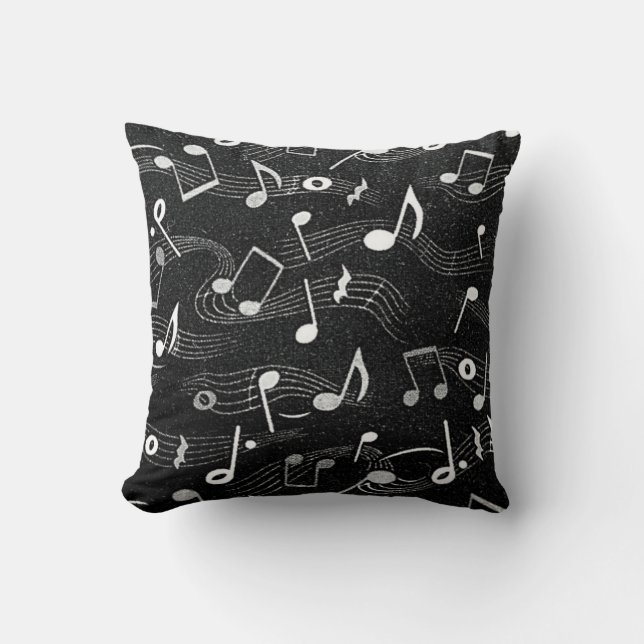 Coussin Conception des notes de musique feuille (Recto)