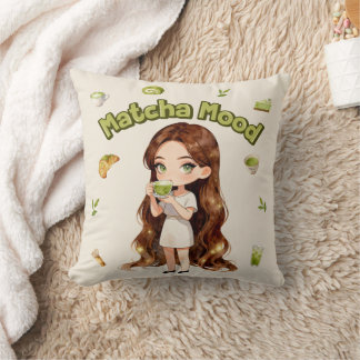 Coussin Conception d'esthétique Matcha Mood Ambiance Thé V