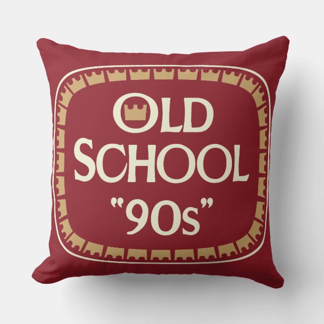Coussin Conception d'étiquette de malt liquor Old School 9 (Recto)