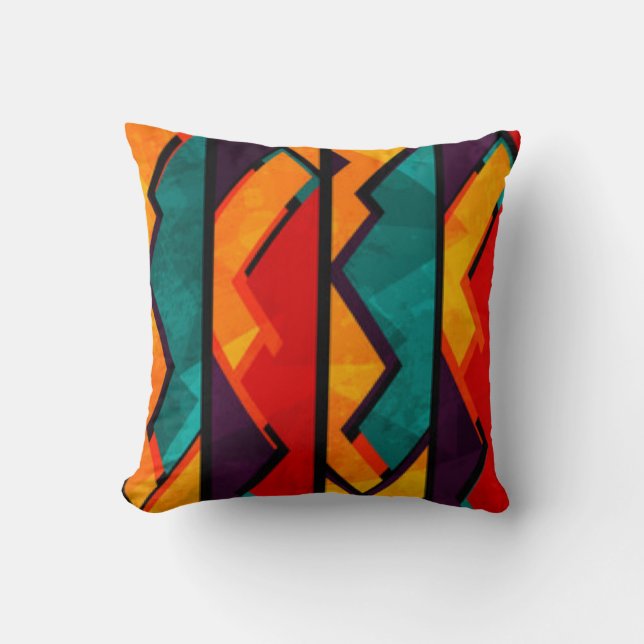 Coussin Conception d'impression Motif africaine multicolor (Recto)