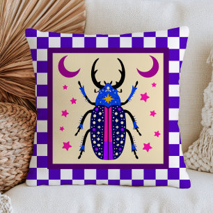 Coussin Conception d'insecte coléoptère maximaliste à moti