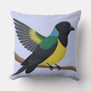 Coussin Conception d'oiseau tropical esthétique – Moderne 