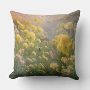 Coussin conception d'oreiller Fleurs Sauvages Fantaisistes
