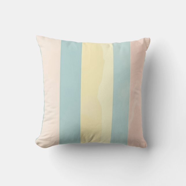 Coussin Conception d'oreiller rayé pastel (Recto)