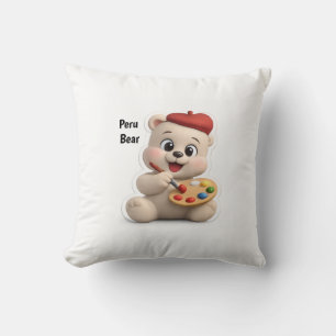 Coussin Conception d'ours en peluche adorable et mignonne