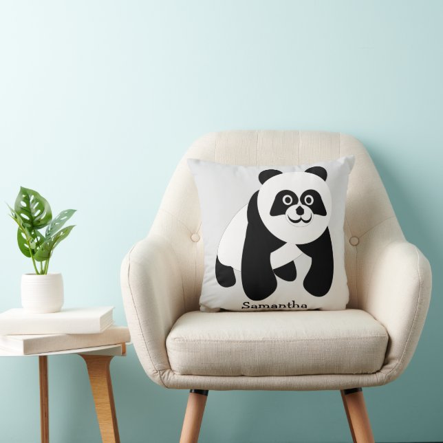Coussin Conception d'ours Panda Personnalisée (Chaise)