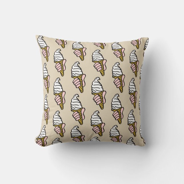 Coussin Conception du cône de crème glacée (Recto)