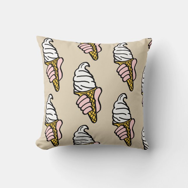 Coussin Conception du cône de crème glacée (Recto)