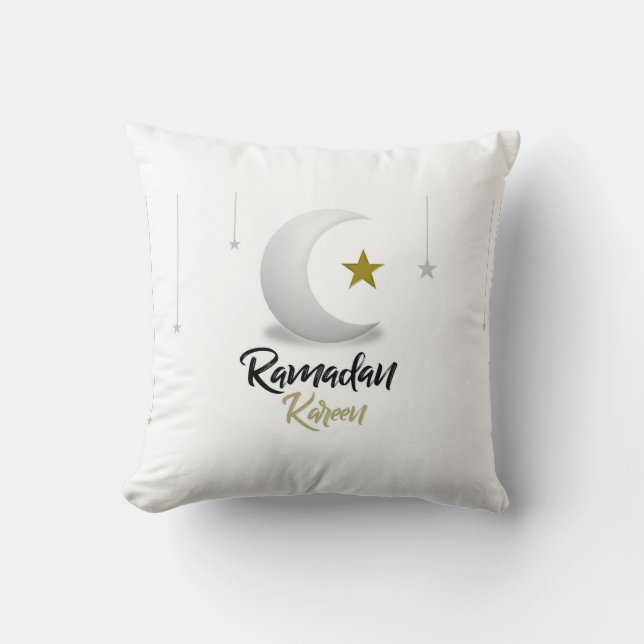 Coussin Conception du croissant Ramadan Kareem - Mubarak i (Recto)