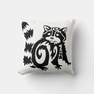 Coussin Conception du Raccoon tribal Woodland