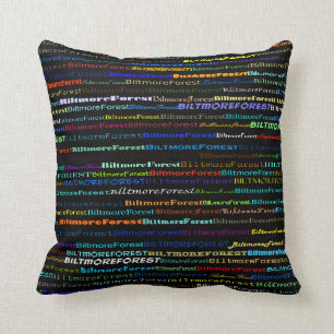 Coussin Conception du texte de la forêt Biltmore I Lance 