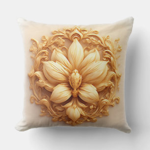 Coussin Conception élégante de relief floral avec des déta