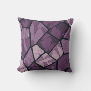Coussin Conception élégante en verre de couleur violet géo
