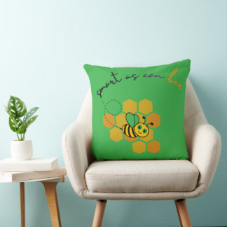 Coussin Conception en Nid d'Abeille Smart As Can Bee