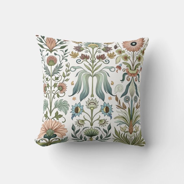 Coussin Conception florale Art Nouveau 402 fleurs (Recto)