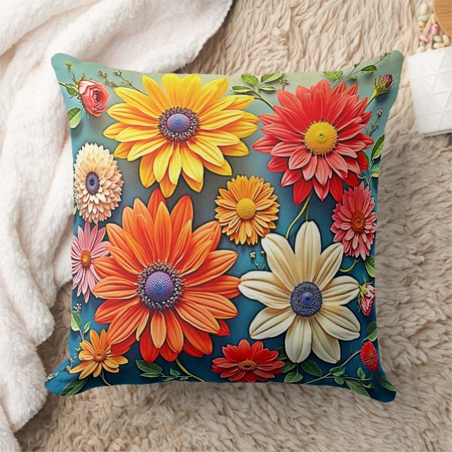 Coussin Conception florale dynamique de l'Imaginaire (Couverture)