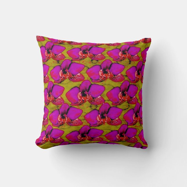 Coussin Conception Florale Magenta Groovy (Recto)