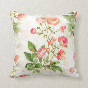 Coussin Conception florale rose victorienne Vintage 