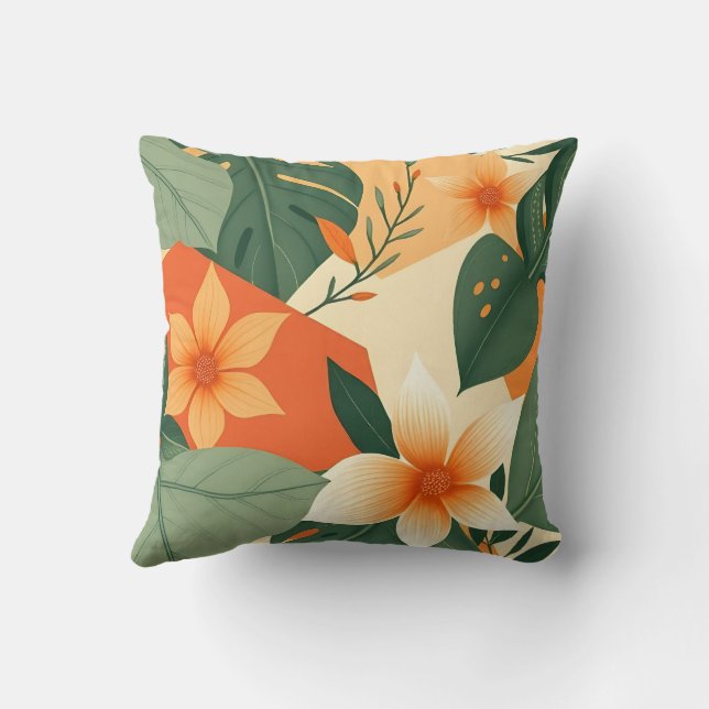 Coussin Conception Florale Terreuse (Verso)