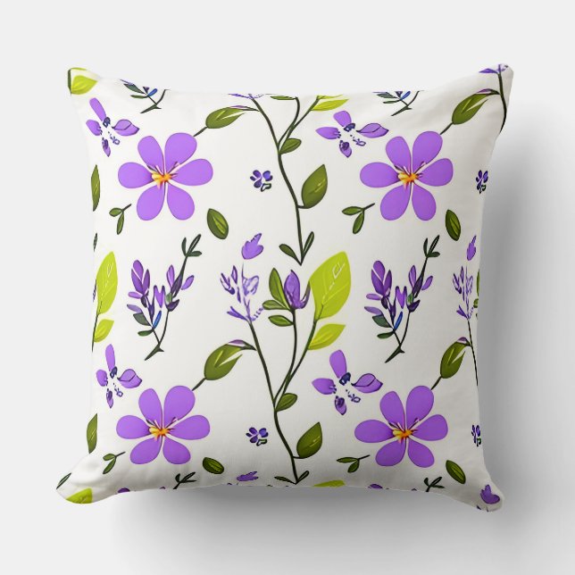 Coussin Conception florale vibrante (Recto)