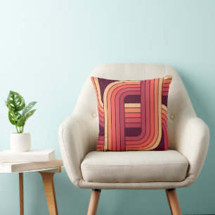 Coussin Conception géométrique de style rétro MCM années 1