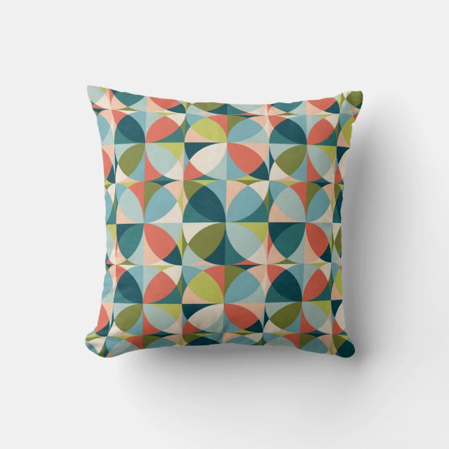 Coussin Conception géométrique du milieu du siècle, Abstra (Recto)