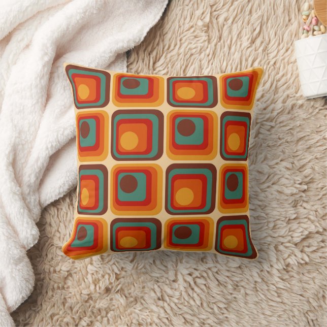 Coussin Conception géométrique du style rétro de la mi-ann (Couverture)