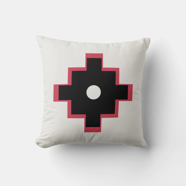 Coussin Conception géométrique élégante de la croix Inka (Recto)