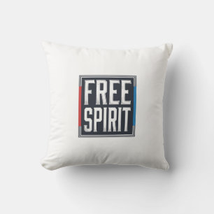 Coussin Conception Graphique Boîte Esprit Libre Patriotiqu