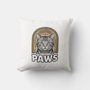 Coussin Conception graphique de style de gravure de pattes