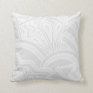 Coussin Conception gris-clair de style d'art déco