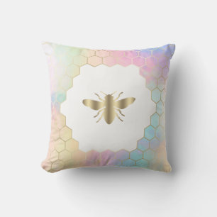 Coussin conception hexagone abeille