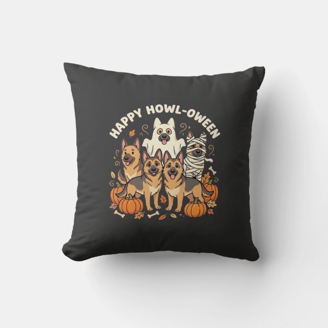 Coussin Conception Howl-Oween Halloween Fantôme Berger All (Recto)
