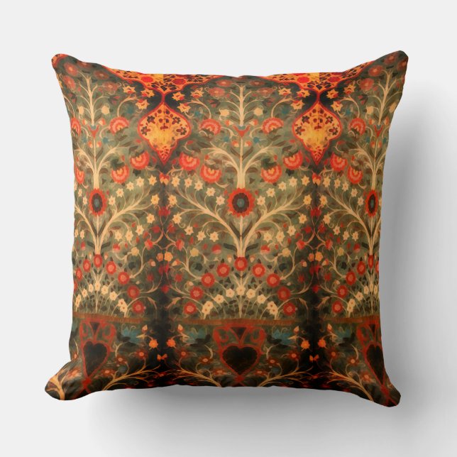 Coussin Conception indienne antique de textile (Recto)