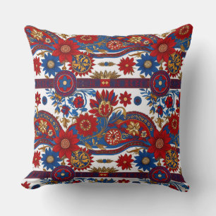 Coussin Conception inspirée de la carpette serbe de Pirot