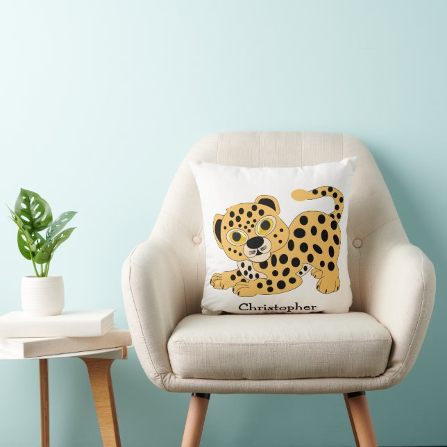 Coussin Conception Léopard Personnalisée (Chaise)